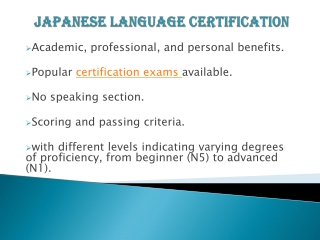 Japanese Language Certification
