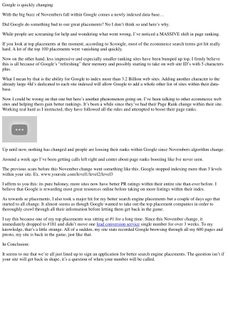 Google is quickly changing