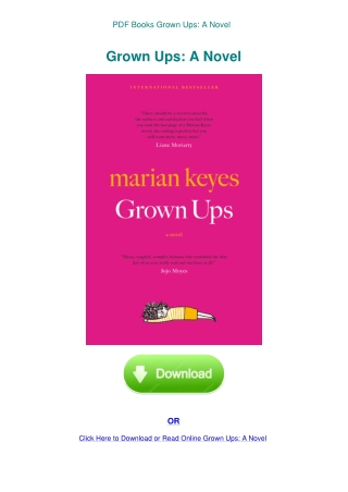 PDF Books Grown Ups A Novel