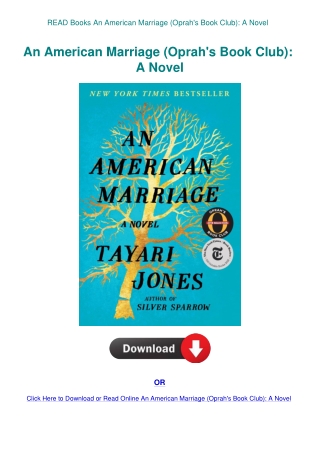 READ Books An American Marriage (Oprah's Book Club) A Novel
