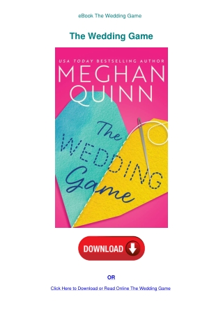 eBook The Wedding Game