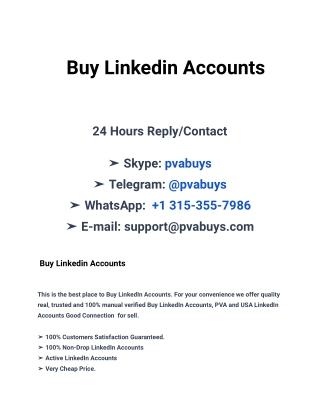 Buy LinkedIn Accounts