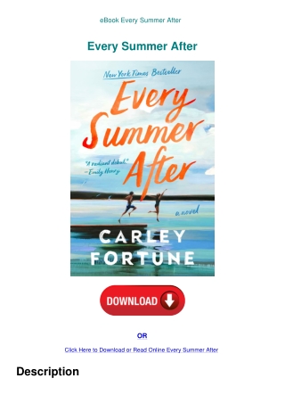 eBook Every Summer After