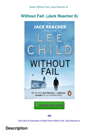 Books Without Fail (Jack Reacher 6)