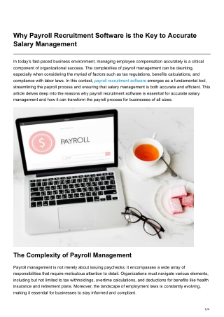 Why Payroll Recruitment Software is the Key to Accurate Salary Management