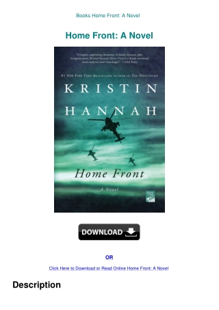 Books Home Front A Novel
