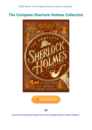 READ Books The Complete Sherlock Holmes Collection