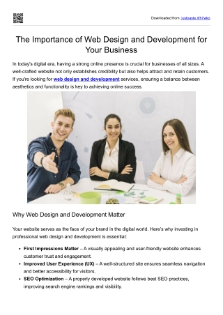Web design and development