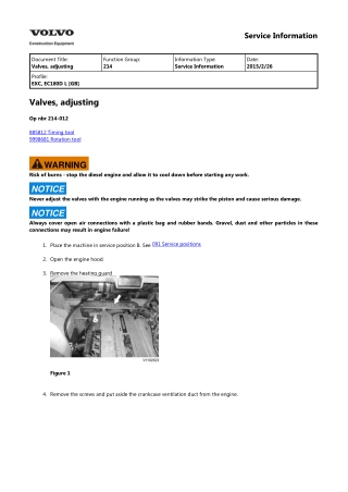 Volvo EC180D L EC180DL Excavator Service Repair Manual Instant Download