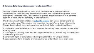 5 Common Data Entry Mistakes and How to Avoid Them