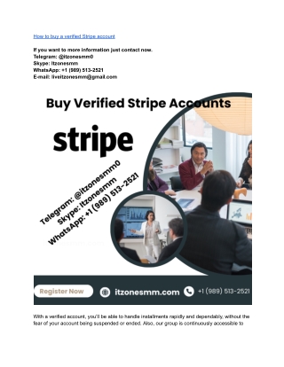 How to buy a verified Stripe account