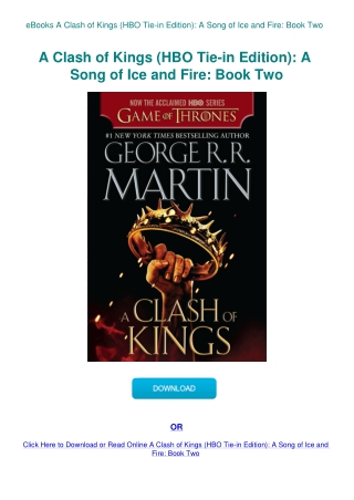 eBooks A Clash of Kings (HBO Tie-in Edition) A Song of Ice and Fire Book Two