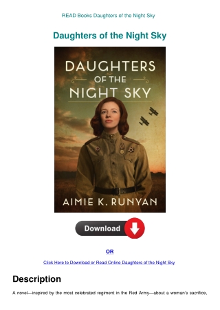 READ Books Daughters of the Night Sky