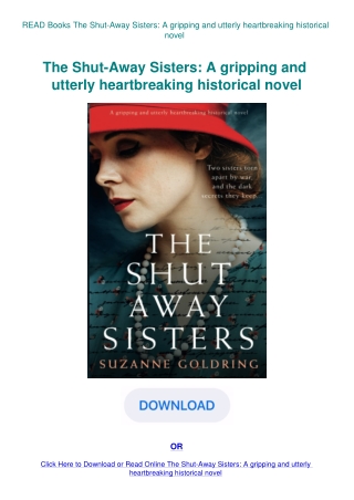 READ Books The Shut-Away Sisters A gripping and utterly heartbreaking historical novel