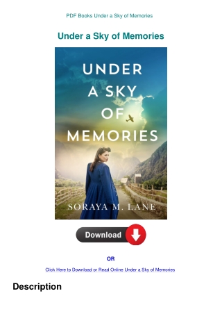 PDF Books Under a Sky of Memories