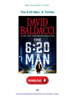eBook The 620 Man A Thriller
