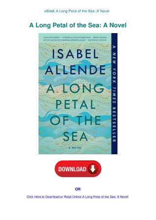 eBook A Long Petal of the Sea A Novel