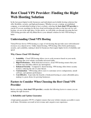 Finding the Right Web Hosting Solution