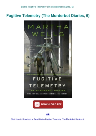 Books Fugitive Telemetry (The Murderbot Diaries  6)