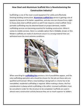 How Steel and Aluminium Scaffold Hire is Revolutionising the Construction Industry.docx
