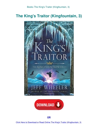 Books The King's Traitor (Kingfountain  3)
