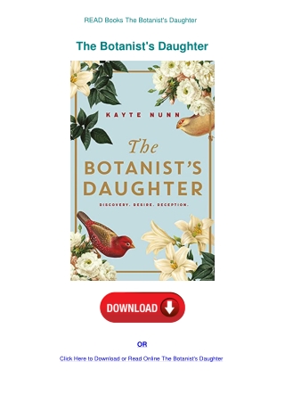READ Books The Botanist's Daughter