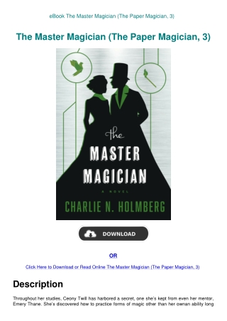eBook The Master Magician (The Paper Magician  3)