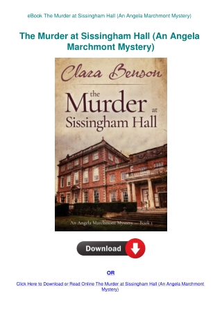 eBook The Murder at Sissingham Hall (An Angela Marchmont Mystery)