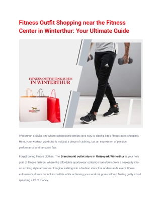 Fitness Outfit Shopping near the Fitness Center in Winterthur_ Your Ultimate Guide