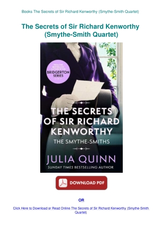Books The Secrets of Sir Richard Kenworthy (Smythe-Smith Quartet)