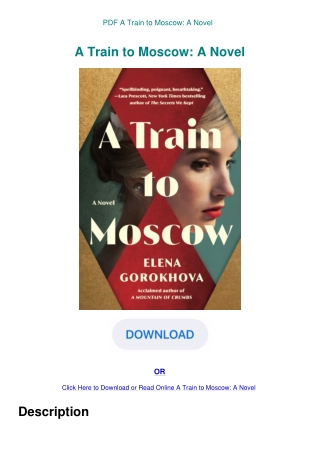 PDF A Train to Moscow A Novel