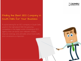 Transform Your Online Visibility with Jaimru Technology, an SEO Company in South Delhi