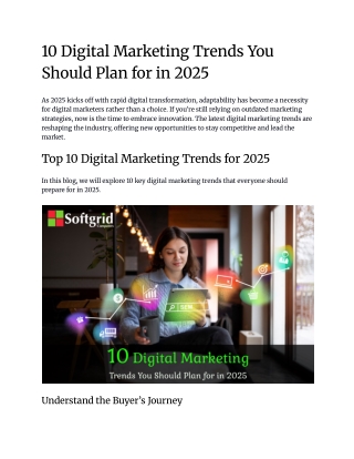 10 Digital Marketing Trends You Should Plan for in 2025