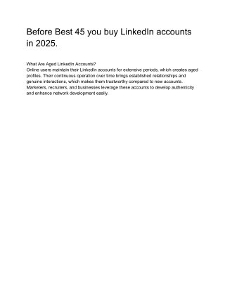 Before Best 45 you buy LinkedIn accounts in 2025.