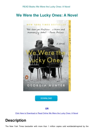 READ Books We Were the Lucky Ones A Novel