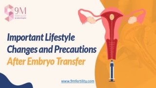 Important Lifestyle Changes and Precautions After Embryo Transfer