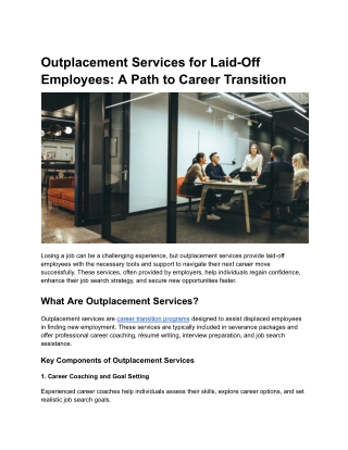 Outplacement Services