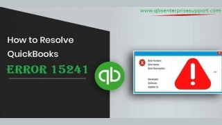How to Fix QuickBooks Error Code 15241