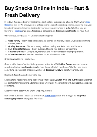 Order Fresh & Delicious Bakery Items Online – AldeBazaar