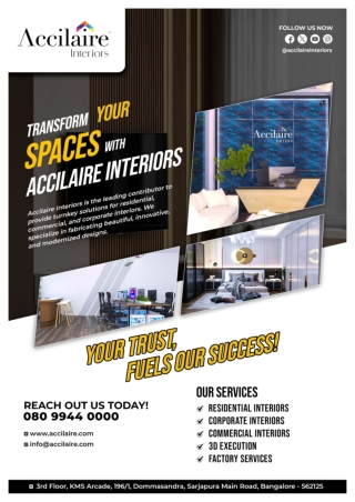 Best Interior Designers in Bangalore | Accilaire Interiors