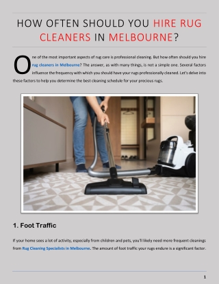 How Often Should You Hire Rug Cleaners in Melbourne