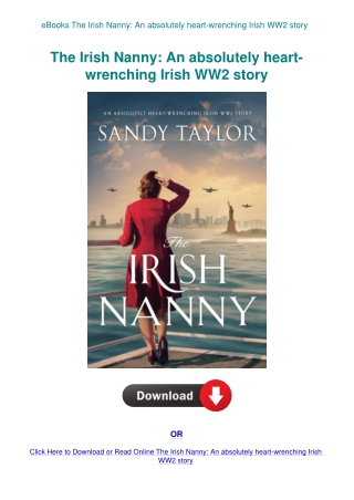 eBooks The Irish Nanny An absolutely heart-wrenching Irish WW2 story