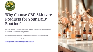 Why Choose CBD Skincare Products for Your Daily Routine