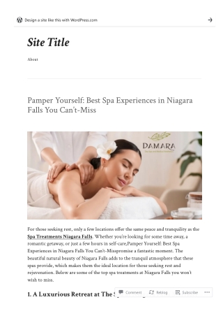Pamper Yourself Best Spa Experiences in Niagara Falls You Can't-Miss