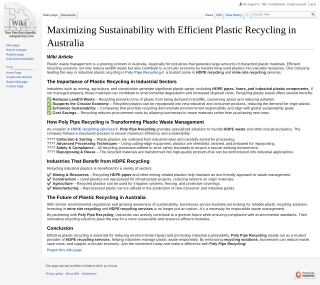 Maximizing Sustainability with Efficient Plastic Recycling in Australia