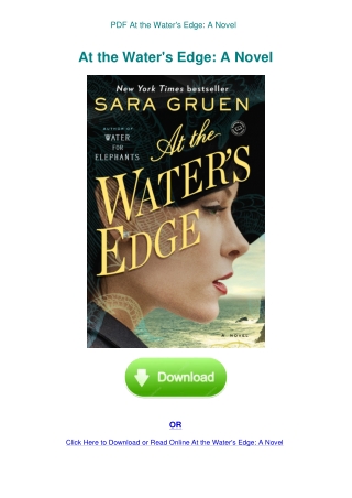 PDF At the Water's Edge A Novel