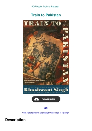 PDF Books Train to Pakistan