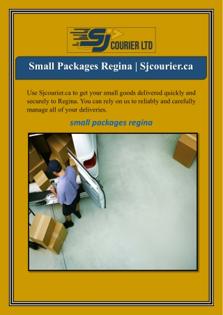 Small Packages Regina | Sjcourier.ca
