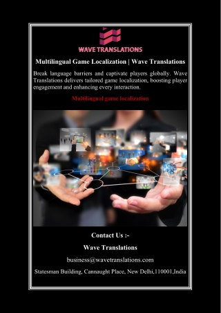 Multilingual Game Localization | Wave Translations