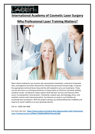 Laser Training for Estheticians – Get Certified Today